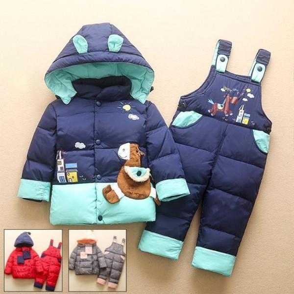 上下セット 女の子 男の子 秋冬　ダウンコート キッズ ダウンコート ショート トレンド 子供 ダウ...