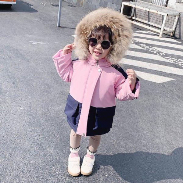 秋冬　ミドル丈　ダウンコート キッズ ダウンコート ミドル丈 女の子 子供 ダウンジャケット キッズ...