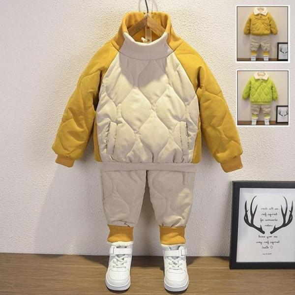 上下セット 女の子 男の子 秋冬　ダウンコート キッズ ダウンコート ショート カジュアル 子供 ダ...