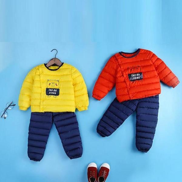 上下セット 女の子 男の子 秋冬　ダウンコート キッズ ダウンコート ショート トレンド 子供 ダウ...