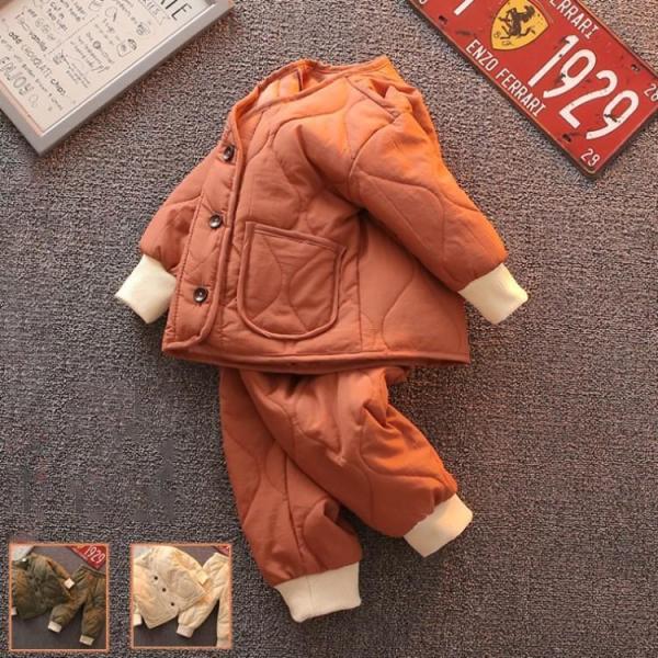 上下セット 女の子 男の子 秋冬　ダウンコート キッズ ダウンコート ショート カジュアル 子供 ダ...