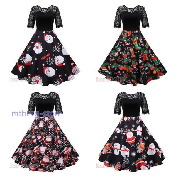 クリスマス衣装 レディース ワンピース レース 仮装 コスチューム 雪 サンタクロース ガールズ サ...