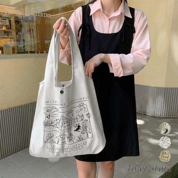 ロゴキャンバス トートバッグ レディース