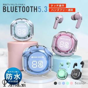 ワイヤレスイヤホン 内部可視化 Bluetooth5.3対応　ハンズフリー通話　タッチ操作 近未来感 完全ワイヤレス 軽量 残量目安LED