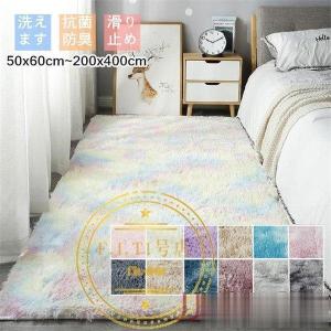 ラグ 洗える 50x60cm 60x160cm 200x400cm サラふわ ラグマット リビング 無地 絨毯 夏 夏用 北欧 おしゃれ カーペット