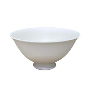 おまとめ割引【50個組】白磁土 陶芸材料 素焼き 反り茶碗【直径約12.9cm】