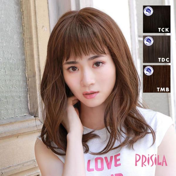 プリシラ ウィッグ ミディアム A-706 prisila フルウィッグ フレイウェーブセミディ ス...