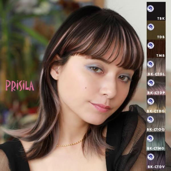 プリシラ めちゃ楽インナーエクステ IX-01 インナーカラー ウィッグ エクステンション インナー...