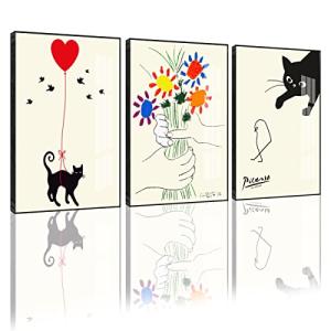 アルミフレーム ピカソ 猫の絵 ウォールアート 装飾パネル