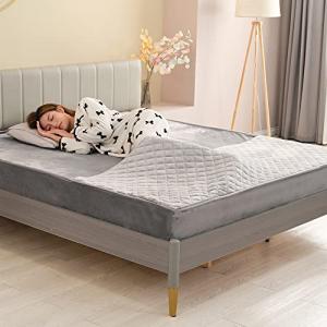 足ポケット付きボックスシーツ、足を暖かくする、ベッドカバー、柔らかいフランネル生地、ふわふわ、吸湿発熱、抗菌防臭加工、洗える。