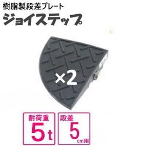 （セット販売　送料無料）サンポリ 段差プレート ジョイステップ　5ｃｍ用両コーナー　ダークグレー 5...