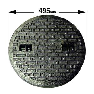 マンホール 450 鋳鉄製 マンホール 乗用車荷重(2t車) 蓋のみ フタ外径495mm (穴径450mm) MK-1-450 普及型 浄化槽用 汚水蓋 浄化槽 蓋 枠 駐車場