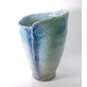 ビードロ流し花入 12号 （信楽焼・花瓶・花入れ・花器・壺・壷