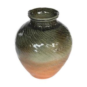 焼締壺型花瓶 13号 （信楽焼・花瓶・花入れ・花器・壺・壷・水盤・B004