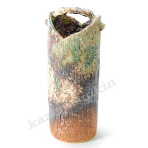 焼締壺型花瓶 13号 （信楽焼・花瓶・花入れ・花器・壺・壷・水盤・B004