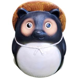 信楽焼 たぬき 2体セット 傘立て＆置物 商売繁盛 縁起物 陶器製 昭和レトロ 傘立て 陶器 信楽焼 おしゃれ 狸 たぬき タヌキ 傘入れ モダン