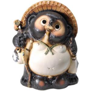 信楽焼 13号古信楽風開運狸 たぬき タヌキ 狸 開運 縁起物 可愛い 陶器