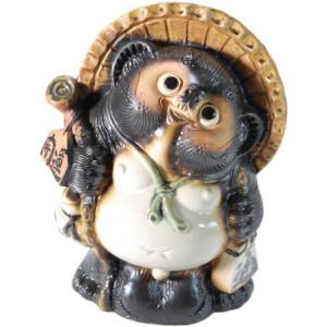 信楽焼 10号古信楽風福狸 たぬき タヌキ 狸 開運 縁起物 可愛い 陶器