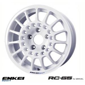 【 ENKEI Sports RC-G5 for GRAVEL 】 15インチ 6.5J 5H-114.3 +35 ホワイト 1本 (エンケイ スポーツ 軽量ホイール IRS MOTOR SPORT)