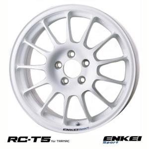 15インチ ホワイト 5スポーク アルミホイール ENKEI 【 Sports RC-T5 for TARMAC 】 15インチ 7.5J 5H-114.3 +