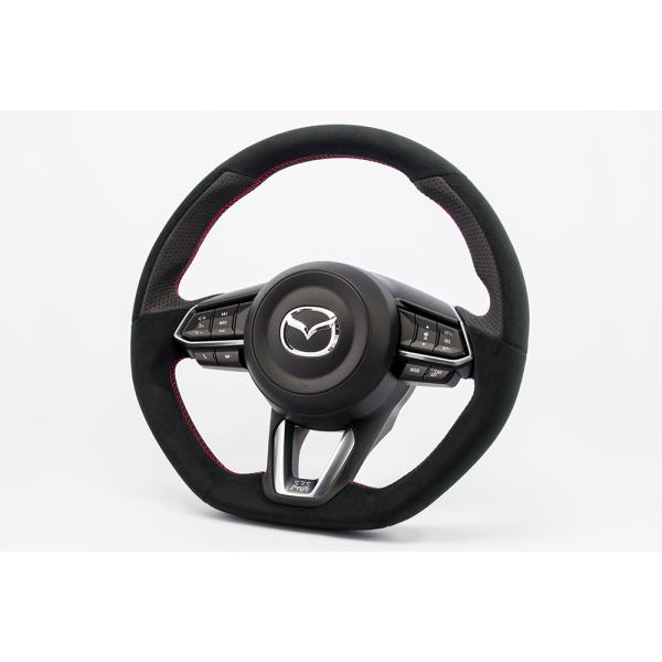 CX-8　KG5P, KG2P (KG系)用 ケンスタイル ステアリング ウルトラスエード/レザーコ...