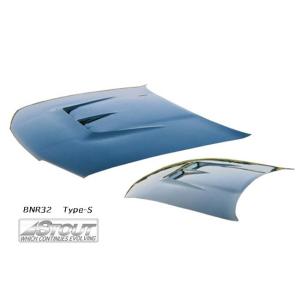 【 スカイライン GT-R　BNR32 用 】 STOUT エアロボンネット Type-S (FRP...