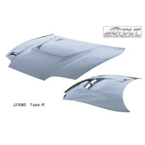 【 スープラ　JZA80 用 】 STOUT エアロボンネット Type-R (FRP製)　for ...