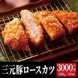 三元豚ロースカツ 100g×30枚 業務用｜kazu-saya