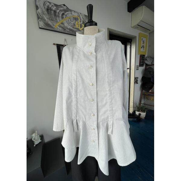 センソユニコ　慈雨　センソ　中古　リサイクル　レディース　トップス　シャツ　ブラウス　ロング　白　ス...