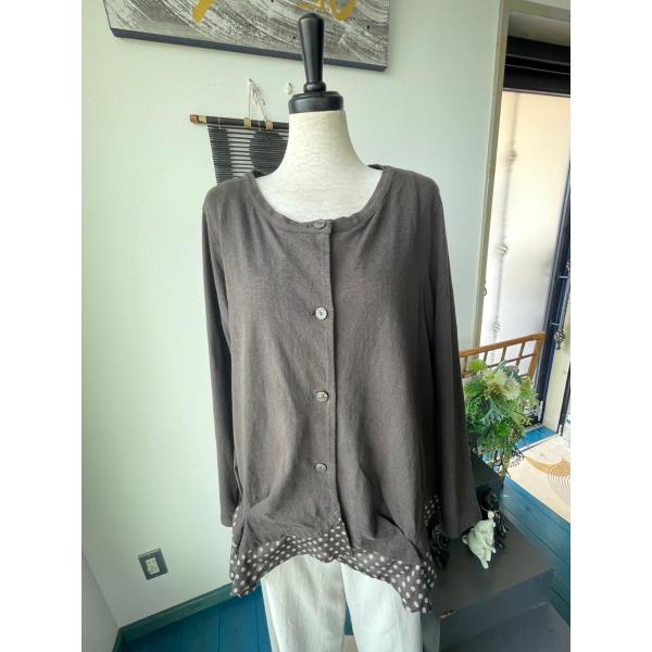 センソユニコ　慈雨　センソ　中古　リサイクル　レディース　トップス　カーディガン　茶　美品　