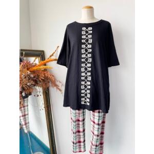 ピネタ　PINETA　アウトレット　レディース　トップス　カットソー　Tシャツ　5〜7分袖　長め丈　...