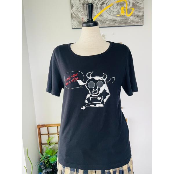 ROSIEE　ロージー　中古　レディース　トップス　カットソー　半袖　牛イラスト　美品
