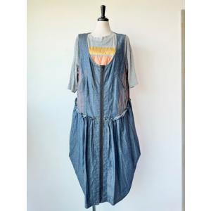 ジウ 慈雨 センソユニコ ジャガード 変形 ワンピース 40 コットン