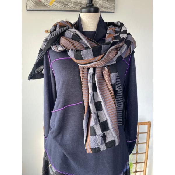 センソユニコ　慈雨　センソ　レディース　雑貨　ストール　幾何学模様　美品