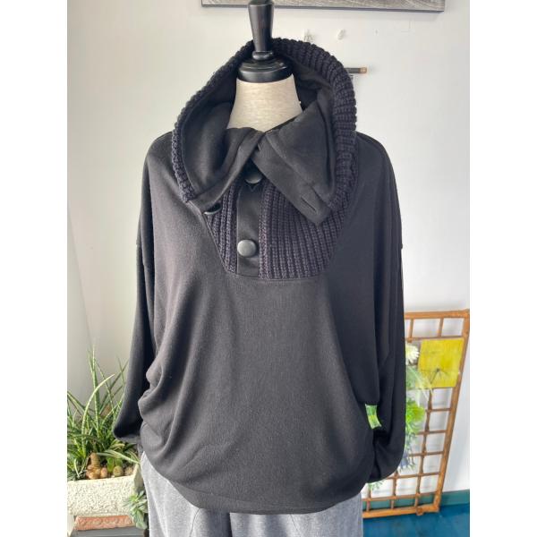 エターナリーブレイズ　中古　レディース　トップス　カットソー　ハイネック　黒　長袖　美品