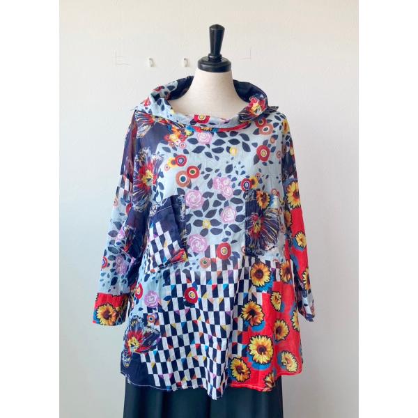 センソユニコ　キューブキューブ　中古　リサイクル　レディース　トップス　シャツ　ブラウス　シースルー...