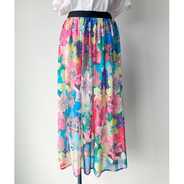 センソユニコ　キューブキューブ　センソ　中古　リサイクル　レディース　ボトムス　スカート　花柄　ウエ...