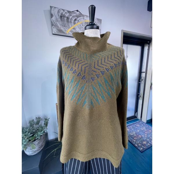 センソユニコ　イム　センソ　中古　レディース　トップス　ニット　カーキ　美品