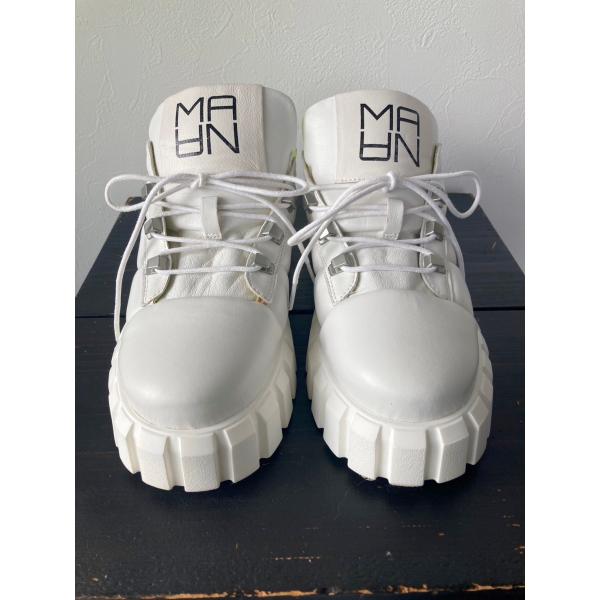 MANA　中古　リサイクル　靴　シューズ　ロゴ・パデットスニーカー　37　23.5cm　数回のみ使用...