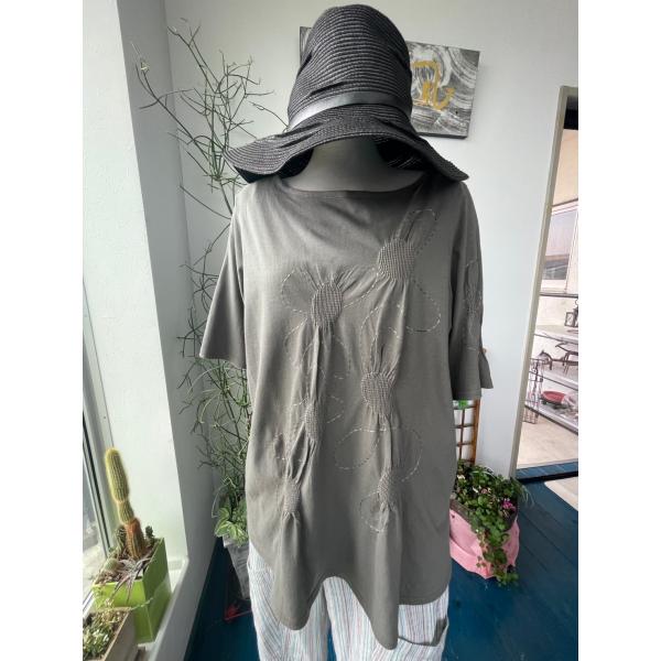 センソユニコ　慈雨　センソ　中古　レディース　トップス　カットソー　五分袖　刺しゅう　人気ブランド　...