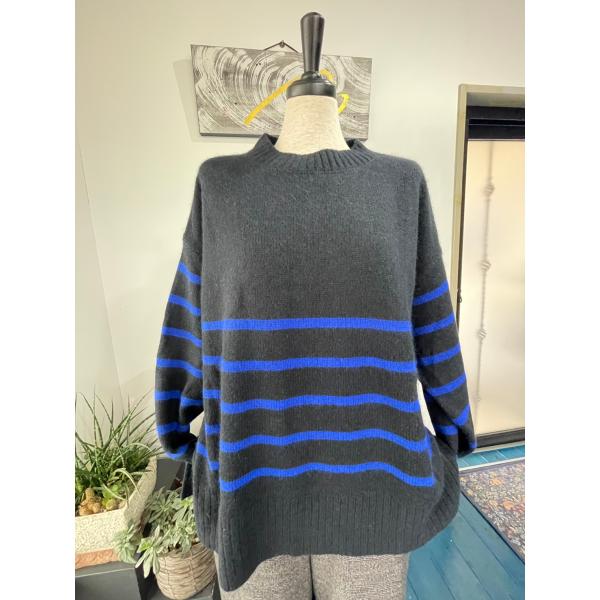 セモア　中古　レディース　トップス　ニット　長袖　ボーダー　美品