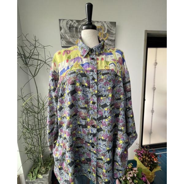 センソユニコ　キューブキューブ　センソ　中古　レディース　トップス　ブラウス　総柄　美品