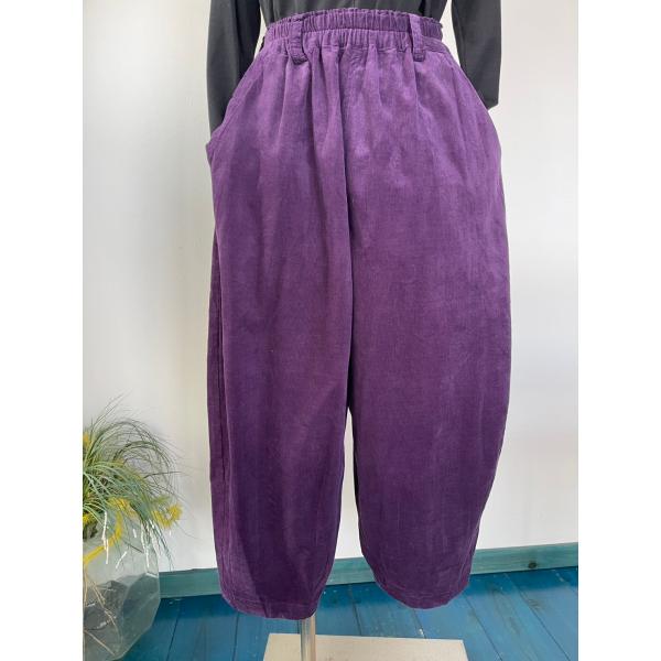 パルティクラール　中古　ボトムス　パンツ　細コーデュロイ　パープル　美品