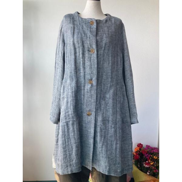 センソユニコ　イオコムイオ　センソ　中古　リサイクル　レディース　トップス　アウター　コート　麻　美...