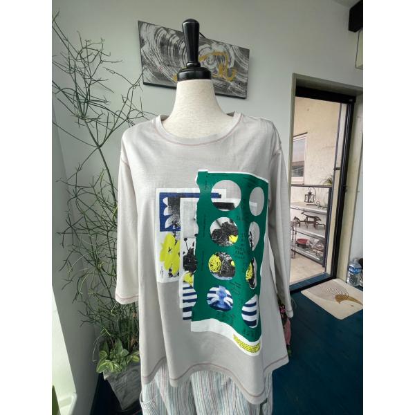 センソユニコ　キューブキューブ　センソ　中古　リサイクル　レディース　カットソー　七分袖　美品　