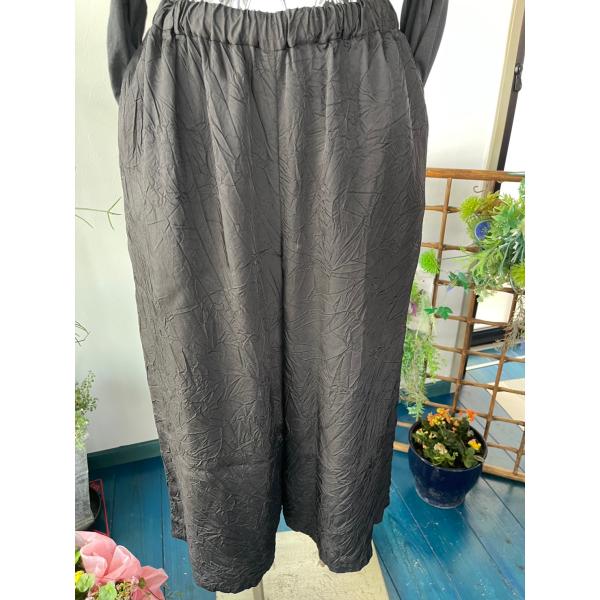 センソユニコ　芽風　中古　センソ　ボトムス　パンツ　ゆったり　しわ加工　裏地付き　美品