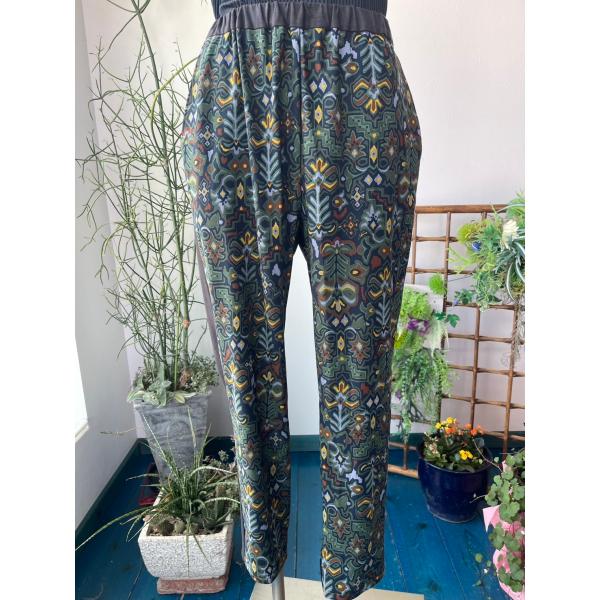 インブリード　中古　レディース　ボトムス　パンツ　ウエストゴム　幾何学模様　美品
