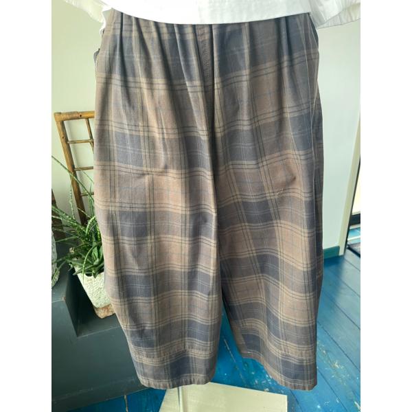 パルティクラール　中古　リサイクル　レディース　ボトムス　パンツ　チェック　ゆったり　美品