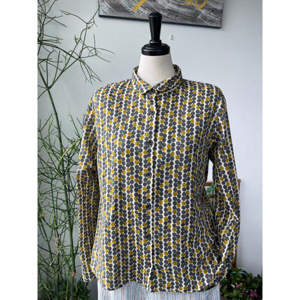 センソユニコ　ルクルカ　センソ　中古　リサイクル　レディース　トップス　ブラウス　ダブルガーゼ　ドッ...