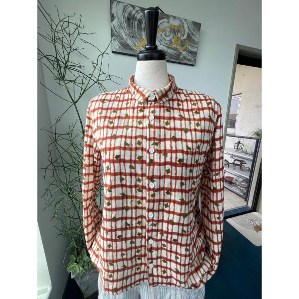 センソユニコ　ルクルカ　センソ　中古　リサイクル　レディース　トップス　ブラウス　ダブルガーゼ　美品